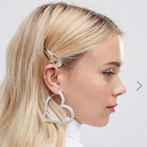ASOS rhinestone silver earrings NEW
